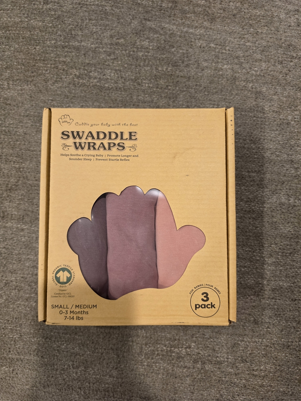 Swaddle Wraps 3-Pack in Mauve and Dusty Pink